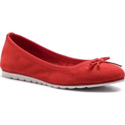 Baleriny MARCO TOZZI - 2-22133-22 Red 500. Czerwone baleriny Marco Tozzi, bez wzorów, z materiału, bez obcasa. W wyprzedaży za 159.00 zł.