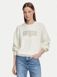 Guess Sweter W6YR30 Z0978 Kremowy Regular Fit. Białe swetry Guess, l, z aplikacjami, z wiskozy, bez ramiączek. Za 434.99 zł.