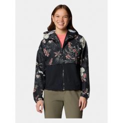 Wiatrówka damska Columbia Spire Valley Printed. Czarne kurtki sportowe Columbia, m, bez wzorów, z softshellu, bez kaptura, trekkingowe. Za 258.99 zł.