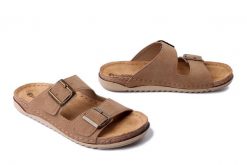 INBLU AA-68 026 piaskowy, klapki damskie. Brązowe klapki Inblu, bez wzorów, bez obcasa. Za 109.99 zł.