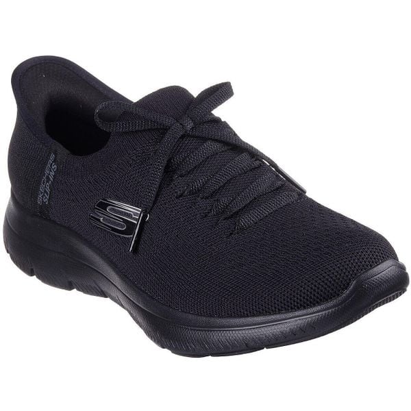 Buty sportowe damskie Skechers Summits new Daily. Czarne obuwie sportowe Skechers, bez zapięcia, trekkingowe, Skechers Sport. Za 329.99 zł.