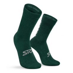 Skarpetki rowerowe unisex z wełną merino SRX Arbor Si. Zielone skarpety SIROKO, bez wzorów, z wełny. W wyprzedaży za 72.95 zł.