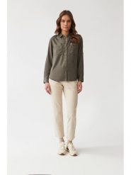 TATUUM Koszula w kolorze khaki rozmiar: 38. Brązowe koszule Tatuum, bez wzorów, z lyocellu, bez kołnierzyka, bez ramiączek. Za 123.25 zł.