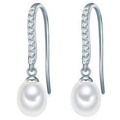 Valero Pearls Kolczyki wiszące z perłą srebro wysokiej próby Cyrkonia Perła hodowlana słodkowodna różowe złoto 1 ct Damski. Czerwone kolczyki Valero Pearls, z cyrkonią, srebrne. Za 209.99 zł.