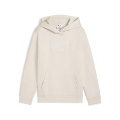 Młodzieżowa bluza z kapturem Essentials Script PUMA. Biała bluzy sportowe Puma, m, bez wzorów, z kapturem. Za 154.99 zł.