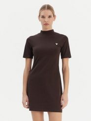 Guess Sukienka codzienna V6RK04 J1314 Brązowy Regular Fit. Brązowe sukienki Guess, na co dzień, m, z aplikacjami, z bawełny, bez kołnierzyka, bez ramiączek, proste. Za 269.99 zł.