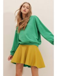 Trend Alacati Bluza w kolorze zielonym rozmiar: L. Zielone bluzy Trend Alacati, l, bez wzorów, z bawełny, bez kaptura. Za 74.99 zł.