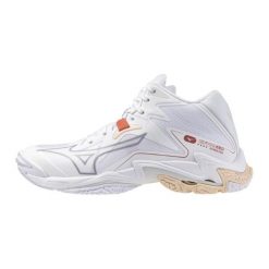 Buty siatkarskie damskie Mizuno Wave Lightning Z8 Mid. Białe obuwie sportowe Mizuno, bez zapięcia, do siatkówki, mizuno wave. W wyprzedaży za 631.70 zł.