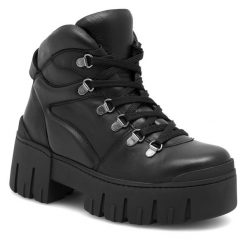 Botki Badura. Czarne botki Badura, bez wzorów, bez obcasa, na płaskiej podeszwie, bez zapięcia. Za 429.99 zł.