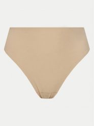 Hunkemöller Stringi Smooth 206774 Beżowy. Brązowe stringi Hunkemöller, bez wzorów, z syntetyku. Za 39.99 zł.