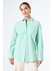 Garcia Koszula w kolorze zielonym rozmiar: S. Zielone koszule Garcia, s, bez wzorów, z bawełny, bez kołnierzyka, bez ramiączek. Za 104.99 zł.