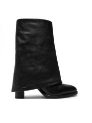 See By Chloé Kozaki SB43060A Czarny. Czarne kozaki See By Chloé, ze skóry, bez obcasa, na słupku, bez zapięcia. Za 2,349.00 zł.