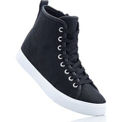 Wysokie sneakersy bonprix czarny. Obuwie sportowe bonprix. Za 59.99 zł.