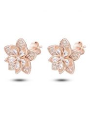 DI GIORGIO Pozłacane kolczyki-wkrętki z cyrkoniami rozmiar: onesize. Czerwone kolczyki DI GIORGIO, z cyrkonią, pozłacane. Za 257.31 zł.