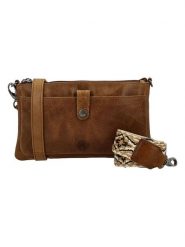 HIDE & STITCHES Skórzana torebka w kolorze jasnobrązowym - 24 x 14 x 2 cm rozmiar: onesize. Brązowe torby na ramię HIDE & STITCHES, bez wzorów, z materiału, na ramię, bez dodatków. Za 173.99 zł.