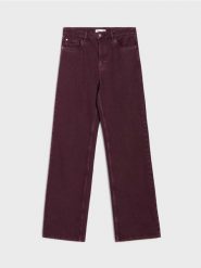Jeansy wide leg - brązowy. Brązowe jeansy Sinsay, bez wzorów. Za 69.99 zł.