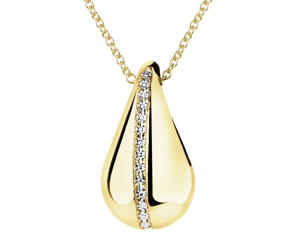 Złoty naszyjnik - łezka. Żółte naszyjniki Apart, złote. Za 3,599.00 zł.