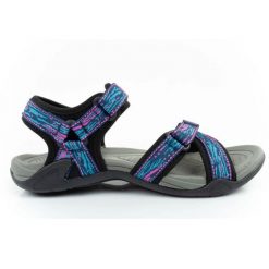 Sandały Grisport GR-25-34-9024L niebieskie. Niebieskie sandały bez wzorów, z materiału, sportowe, bez obcasa, bez zapięcia. Za 237.89 zł.