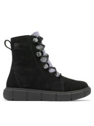 Sorel Botki Explorer III Joan 2077951011 Czarny. Czarne botki Sorel, bez wzorów, ze skóry, bez obcasa, na płaskiej podeszwie, bez zapięcia. Za 679.99 zł.
