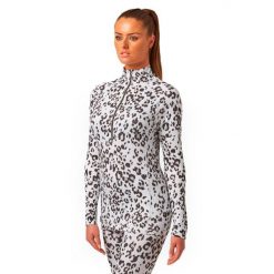 Surfanic Damska Bluza Termoaktywna Carbon Dri Koszulka z Zamkiem SWE2607-978. Białe bluzy Surfanic, na zimę, bez wzorów, bez kaptura. Za 199.99 zł.