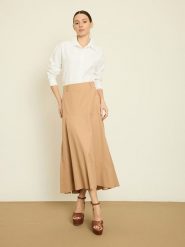BGN Spódnica w kolorze beżowym rozmiar: 34. Brązowe spódnice BGN, na imprezę, bez wzorów, midi. Za 100.99 zł.