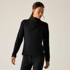 Bluza damska z suwakiem 1/4 Glamourize III Dare 2b. Czarne bluzy Dare 2b, na zimę, bez wzorów, z dzianiny, bez kaptura. Za 119.99 zł.