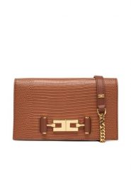 Elisabetta Franchi Torebka BS-08A-66E2-V320 Brązowy. Brązowe kopertówki Elisabetta Franchi, bez wzorów, ze skóry, bez dodatków. Za 1,369.00 zł.