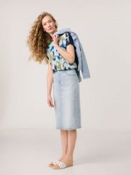 Gerry Weber Koszulka w kolorze granatowym rozmiar: 36. Niebieskie bluzki Gerry Weber, bez wzorów, bez kołnierzyka, bez ramiączek. Za 101.23 zł.