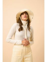 Just Cashmere Kaszmirowy sweter "Ava" w kolorze kremowym rozmiar: XL. Brązowe golfy Just Cashmere, xl, bez wzorów, z kaszmiru, bez ramiączek. Za 294.92 zł.