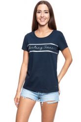 MUSTANG T SHIRT DAMSKI Alina C Print Sky Captain 1008945 5323. T-shirty Mustang, s, bez wzorów, bez kołnierzyka, bez ramiączek. W wyprzedaży za 39.99 zł.