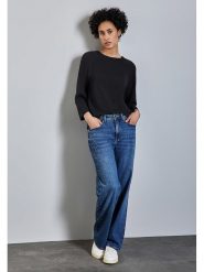 Street One Bluza w kolorze czarnym rozmiar: 44. Czarne bluzy Street One, bez wzorów, bez kaptura. Za 132.05 zł.