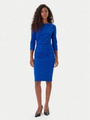 Rinascimento Sukienka koktajlowa CFC0126154003 Niebieski Slim Fit. Niebieskie sukienki Rinascimento, xs, bez wzorów, z syntetyku, wizytowe, bez kołnierzyka, bez ramiączek. Za 529.99 zł.