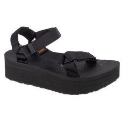 Sandały Teva Flatform Universal Sandals 1008844-BLK czarne. Czarne sandały bez wzorów, z tkaniny, bez obcasa, bez zapięcia. Za 420.61 zł.