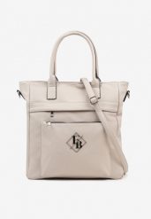 Szara Torebka Shopperka z Metaliczną Aplikacją i Dodatkowym Paskiem na Ramię Idalenna. Szare shopper Born2be, z aplikacjami, z jeansu, biznesowe, na ramię, zdobione, bez dodatków. Za 99.99 zł.