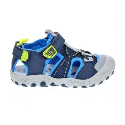 Sandały GIOSEPPO ADRANO Niebieski. Niebieskie sandały Gioseppo, bez wzorów, z syntetyku, bez obcasa, bez zapięcia. Za 159.99 zł.