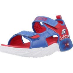 Sandały SKECHERS SPLASH-BUGT Niebieski. Niebieskie sandały Skechers, bez wzorów, z syntetyku, bez obcasa, bez zapięcia. Za 177.99 zł.