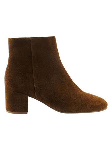 Högl Skórzane botki w kolorze khaki rozmiar: 36. Brązowe botki Högl, bez wzorów, ze skóry, bez obcasa, bez zapięcia. Za 338.53 zł.