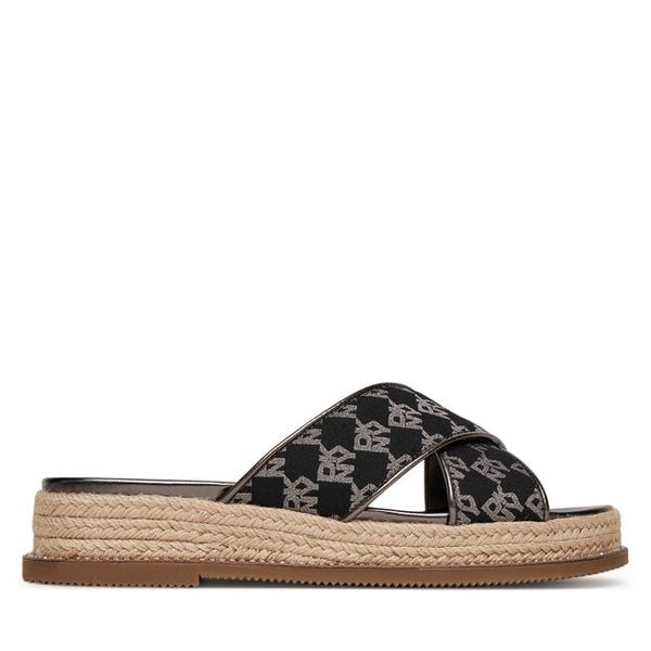 Klapki DKNY. Czarne klapki DKNY, bez wzorów, bez obcasa. Za 272.99 zł.