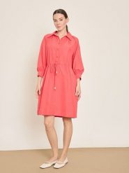 BGN Sukienka w kolorze koralowym rozmiar: 38. Czerwone sukienki BGN, na imprezę, bez wzorów, bez kołnierzyka, bez ramiączek, midi. Za 143.99 zł.