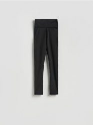Gładkie legginsy - czarny. Czarne legginsy Reserved, l, bez wzorów, z dzianiny. Za 89.99 zł.