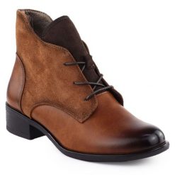 Botki damskie ocieplane camel Jezzi ASA198-15. Brązowe botki Jezzi, bez wzorów, ze skóry ekologicznej, bez obcasa, bez zapięcia. Za 189.99 zł.