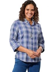 WITT WEIDEN Bluzka w kolorze granatowo-białym rozmiar: 52. Niebieskie bluzki WITT WEIDEN, bez wzorów, bez kołnierzyka, bez ramiączek. Za 56.99 zł.