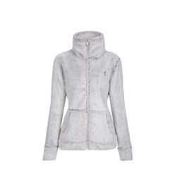 Polar Bluza damska rozpinana AULP NORLIN z kołnierzem. Czarne bluzy Aulp, bez wzorów, z polaru, bez kaptura. Za 229.99 zł.