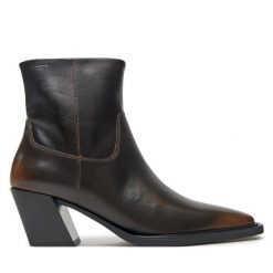 Kowbojki Vagabond Shoemakers. Brązowe botki Vagabond Shoemakers, bez wzorów, bez obcasa, na słupku, bez zapięcia. Za 819.99 zł.