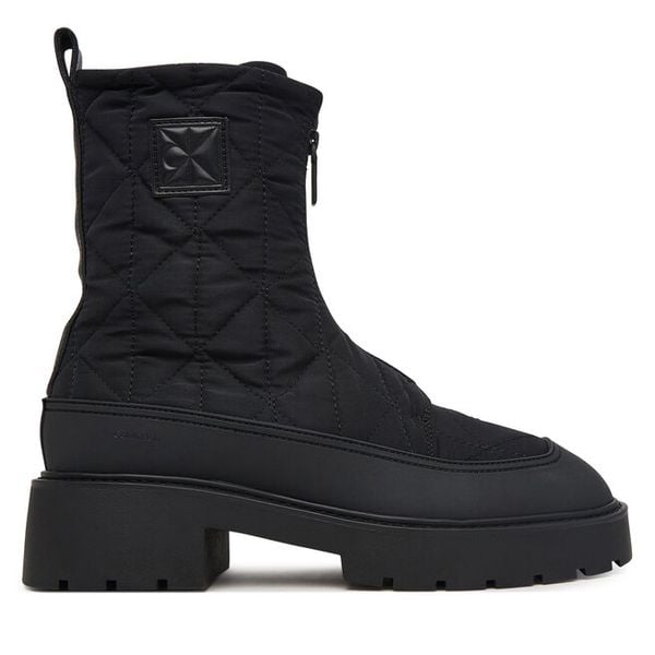 Botki Calvin Klein. Brązowe botki Calvin Klein, bez wzorów, bez obcasa, na płaskiej podeszwie, bez zapięcia. Za 749.99 zł.