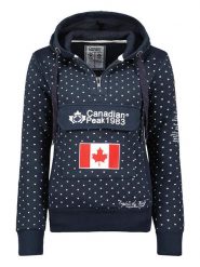 Canadian Peak Bluza "Gyrelle" w kolorze granatowym rozmiar: S. Niebieskie bluzy Canadian Peak, s, z aplikacjami, z bawełny, z kapturem. Za 101.23 zł.