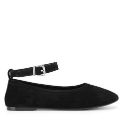 Baleriny Gino Rossi. Czarne baleriny Gino Rossi, bez wzorów, bez obcasa. Za 299.99 zł.