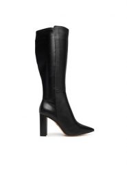 Aldo Kozaki Electro 13863039 Czarny. Czarne kozaki Aldo, ze skóry, bez obcasa, na słupku, bez zapięcia. Za 799.99 zł.