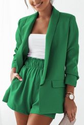 Niezapinana Marynarka w Soczystym Kolorze - Zielona. Zielone marynarki i żakiety Ivon, s, bez wzorów, z elastanu. Za 189.90 zł.