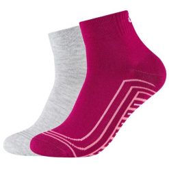 Skarpetki sportowe dla dorosłych 2PPK Basic Cushioned Quarter Socks. Szare skarpety Skechers, bez wzorów. Za 19.99 zł.